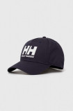 Cumpara ieftin Helly Hansen șapcă de baseball din bumbac HH Ball Cap 67434 001 culoarea bleumarin, cu imprimeu 67434