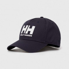 Helly Hansen șapcă de baseball din bumbac HH Ball Cap 67434 001 culoarea bleumarin, cu imprimeu 67434