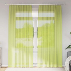 Gossi perdele din voile cu tabla 2 buc verde mar