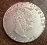 D12 A1 34 - Medalie amintire - Presedintele Abraham Lincoln - USA - America
