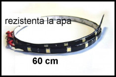 Banda flexibila cu 24 led-uri 5050 (60 cm), lumina alba 12V - BFC76319 foto