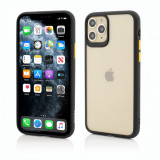 Husa Vetter pentru iPhone 11 Pro Max, Clip-On Hybrid, Soft Edge and Transparent Back Cover, Negru