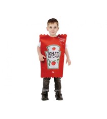 Costum carnaval Ketchup pentru copii 3-4 ani (92-104 cm)