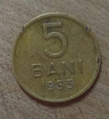MNDRO10 moneda RPR Romania 5 bani 1953 foto