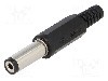 Conector alimentare DC, 12V DC, {{Numarul de pini}} pini, seria {{Seria producatorului}}, 5,5/2,1mm. LUMBERG - XNES/J 210 SCHWARZ