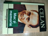 Paul Celan - Mac si memorie (Editura Paralela 45, 2006)