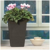 Ghiveci imitatie ratan fara farfurie Rattan S, 23.6 L, maro, Keter