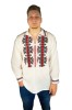 Bluza barbati R21, alb/rosu bordol, marime L, Bumbac