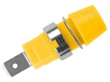 Soclu banană galbenă 4mm 32A 1kV nichelat 41mm