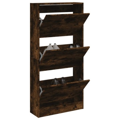 vidaXL Pantofar, stejar fumuriu, 60x21x125,5 cm, lemn compozit 839900 foto