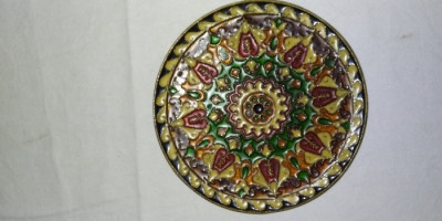 Vintage Greek Cloisonn&amp;eacute; Byzantine Mosaic foto