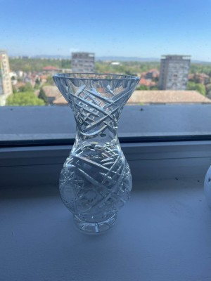 Vază transparentă retro foto