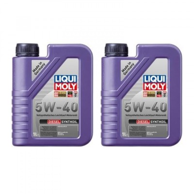 Pachet 2 litri Ulei motor Liqui Moly Diesel Synthoil 5W40 foto