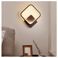Aplica LED patrata, 26W, negru, 3000K/4000K/6000K