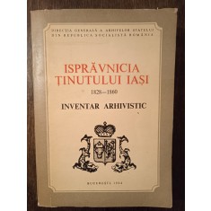 ISPRAVNICIA TINULUI IASI- INVENTAR ARHIVISTIC 1828-1860