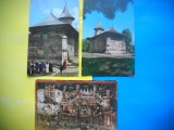 HOPCT LOT NR 140 -MANASTIREA VORONET-JUD SUCEAVA-3 CARTI POSTALE-RPR-NECIRCULATE
