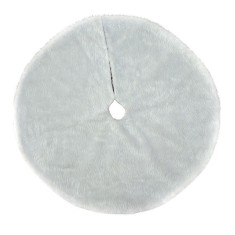 Covor pentru bradul de craciun white haipai, diametru 90 cm, blana cu o grosime 4 cm, alb
