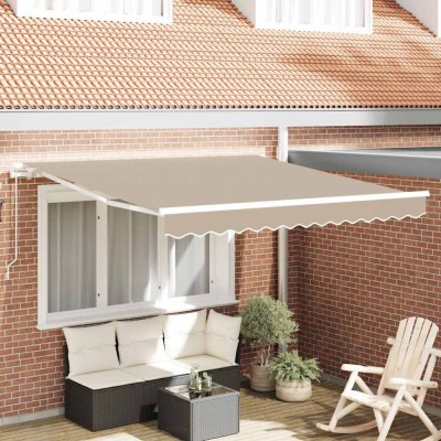 vidaXL Umbra Retractabilă Manuală Bej 300x250 cm de la foto