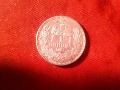 Moneda 1 Koroana 1912 Ungaria ,argint , cal.apr.NC