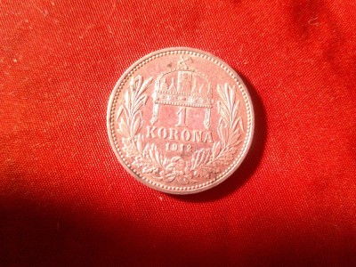 Moneda 1 Koroana 1912 Ungaria ,argint , cal.apr.NC foto