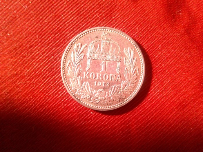 Moneda 1 Koroana 1912 Ungaria ,argint , cal.apr.NC