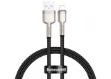 CABLU alimentare si date Baseus Cafule Metal, Fast Charging Data Cable pt. smartphone, USB la Lightning Iphone 2.4A, braided, 0.25m, negru &quot;CALJK-01&quot;