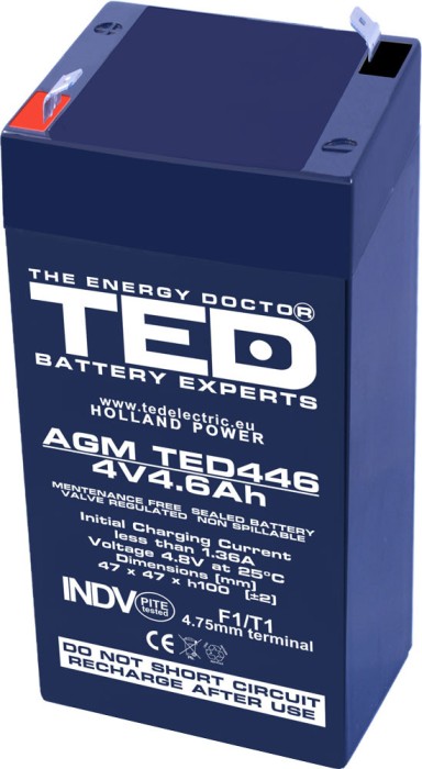 Accu.Pb.4V 4.6Ah TED