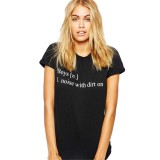 Tricou dama negru - Boys - M