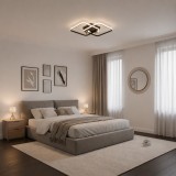 Lustra LED SOLA cu telecomanda, 108W, 3 temperaturi, negru