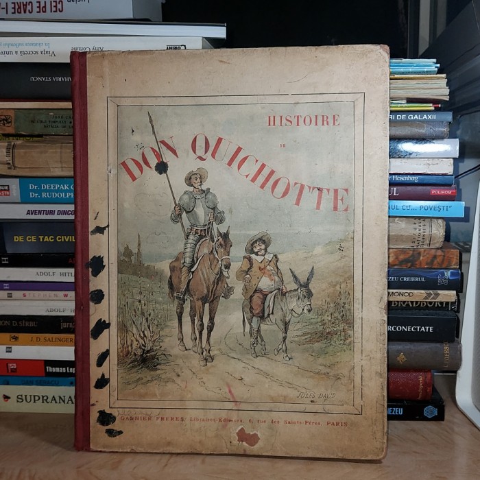 MIGUEL DE CERVANTES - POVESTEA LUI DON QUIJOTE * GRAVURI COLOR , PARIS , 1921