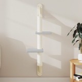 vidaXL Ansamblu pisici perete cu st&acirc;lp zg&acirc;riere, gri deschis, 108 cm 172411