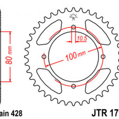 Pinion spate 45 dinti pas lant 428 – Suzuki GZ 125 Marauder (98-13) - GZ 125 U Marauder 125cc