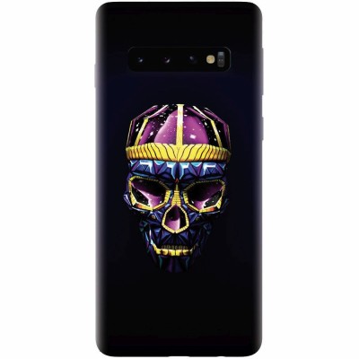 Husa silicon pentru Samsung Galaxy S10, Colorfull Skull foto