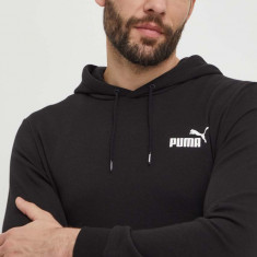 Puma bluză bărbați, culoarea negru, cu glugă, uni 586692