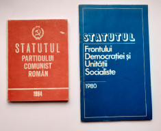 Statutul Partidului Comunist Roman +Frontului Democratiei Si Unitatii Socialiste foto