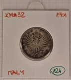 Moneda Italia 1 Lira 1901 Argint Vittorio Emanuele III KM#32