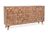Comoda lemn maro 4 usi Kant 177x40x90 cm