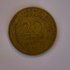 Moneda 20 CENTIMES - 20 CENTIMI - 1967 - Franta - KM 930 (95)