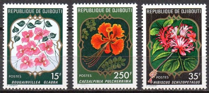 Djibouti 1978, Flora, serie neuzata, MNH