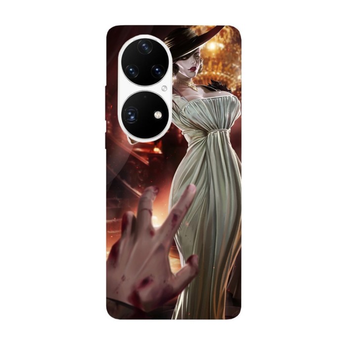 Husa compatibila cu Huawei P50 model Lady Dimitrescu Resident Evil, Silicon, TPU, Viceversa