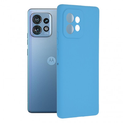 Husa pentru Motorola Edge 40 Pro, Techsuit Soft Edge Silicone, Denim Blue foto