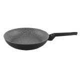 Cumpara ieftin Tigaie aluminiu Zilan ZLN-3314, Interior granit, Compatibil inductie, Diametru 28 cm, Maner soft touch