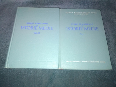 STUDII SI MATERIALE DE ISTORIE MEDIE VOL 1 SI II 1956 foto