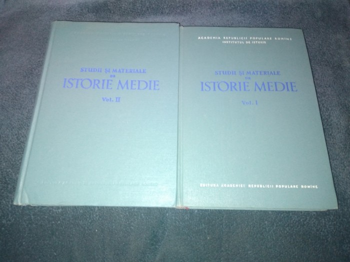 STUDII SI MATERIALE DE ISTORIE MEDIE VOL 1 SI II 1956