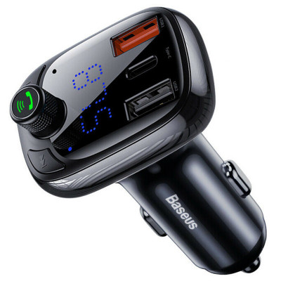 Incarcator auto Baseus S13, 5A, Bluetooth 5.0, Transmitator FM, Microfon, Quick Charge 4.0 foto