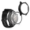 Set 2 Huse Kwmobile cu sticla securizata pentru Amazfit Balance, Transparent/Negru, Plastic, KWM0000254M002C