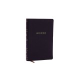 NKJV Personal Size Large Print Bible with 43,000 Cross References, Black Leathersoft, Red Letter, Comfort Print (Thumb Indexed)