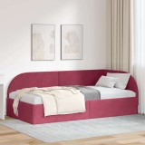 vidaXL Cadru de pat colțar cu headboard bordo 80 x 200 cm Catifea
