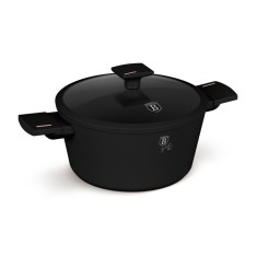 Oală cu capac 24 cm, 4.5 L Berlinger Haus BH 7087, Monaco Collection, strat de titan, curățare ușoară, elegantă