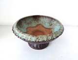 Vas ceramic / Fructiera, vintage, Germany, Fat Lava, Mid Century Modern, 13x23cm